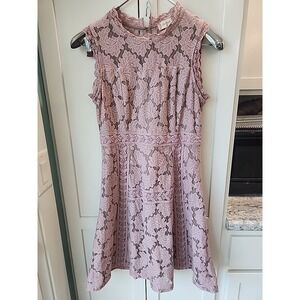 Altar'd State Floral Lace Overlay Sleeveless‎ Dress A-Line Sz M Fairy Whimsy